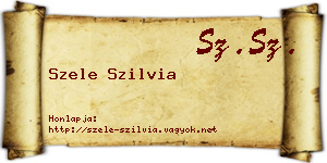 Szele Szilvia névjegykártya