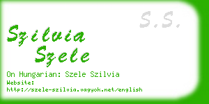 szilvia szele business card